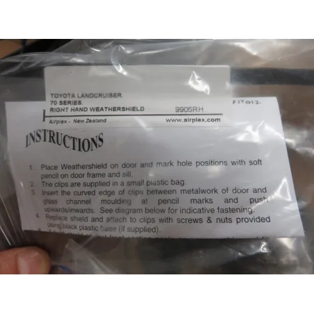 Déflecteur de vitre avant gauche HDJ80 - Gros modèle Airplex