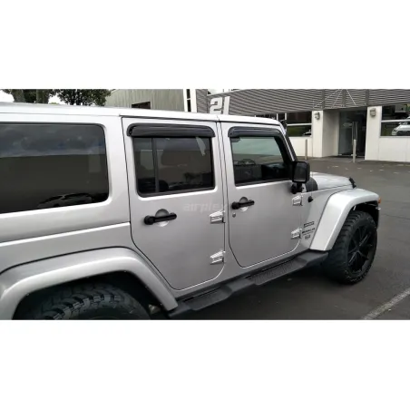 Jeu de 4 déflecteurs de vitre avant et arrière pour Wrangler JK - montage collé