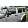 Jeu de 4 déflecteurs de vitre avant et arrière pour Wrangler JK - montage collé