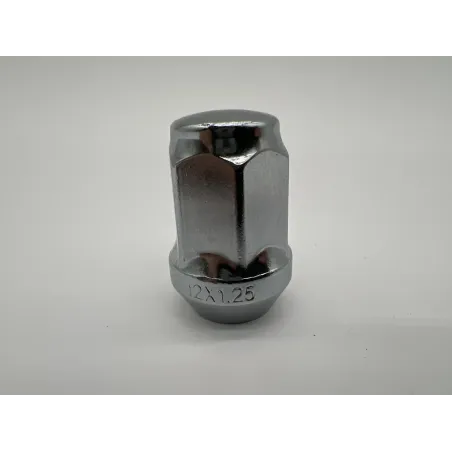 Ecrou de roue chromé 12x125 - Hex 19mm - Cône 60° - L35mm N4-Offroad