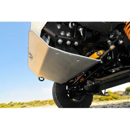 Ski de protection avant en aluminium de 8mm pour Toyota HDJ80 avec pare chocs N4-Offroad