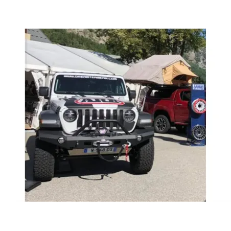 Ski de protection avant en aluminium de 8mm pour Jeep Wrangler JL et Gladiator avec pare chocs Warn N4-Offroad