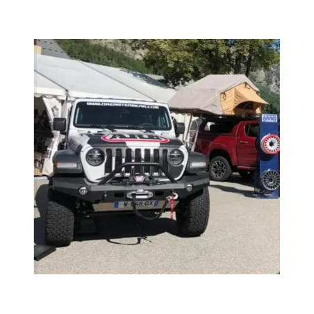 Ski de protection avant en aluminium de 8mm pour Jeep Wrangler JL et Gladiator avec pare chocs Warn N4-Offroad