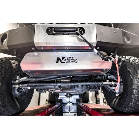 Ski de protection avant en aluminium de 8mm pour Jeep Wrangler JL & Gladiator avec pare chocs N4-Offroad