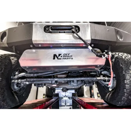 Ski de protection avant en aluminium de 8mm pour Jeep Wrangler JL & Gladiator avec pare chocs N4-Offroad