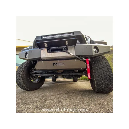 Ski de protection avant en aluminium de 8mm pour Jeep Wrangler JL & Gladiator avec pare chocs N4-Offroad