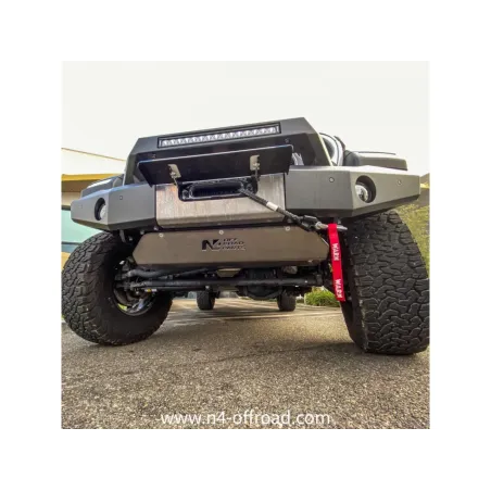 Ski de protection avant en aluminium de 8mm pour Jeep Wrangler JL & Gladiator avec pare chocs N4-Offroad