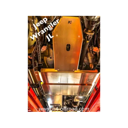 Ski de protection carter d'huile et boîte de vitesses en aluminium de 6mm pour Jeep Wrangler JL 2.2L Diesel N4-Offroad