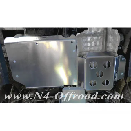 Ski protection réservoir et silencieux arrière aluminium 6mm Dacia Duster 4x4 2009-2023 N4-Offroad