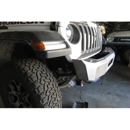 Pare-chocs avant acier Wrangler JL platine treuil intégrée banane courte / sans Radar / sans Antibrouillard N4-Offroad