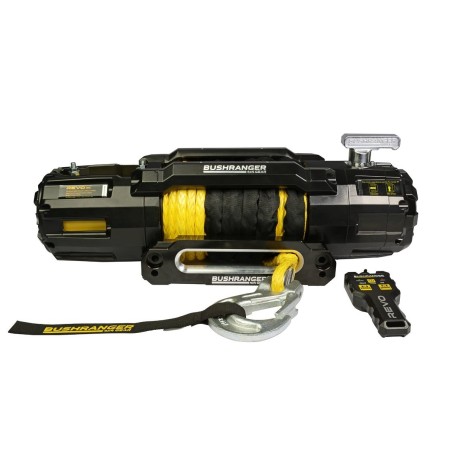 Treuil Electrique "BUSHRANGER" WATERPROOF avec CORDE SYNTHETIQUE 5400 KG