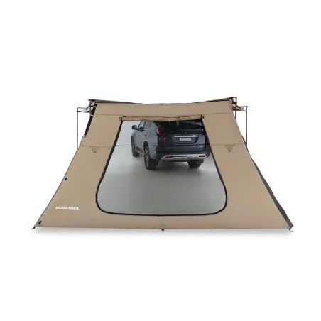 Paroi extension trapézoïdale avec porte pour auvent Batwing Rhinorack