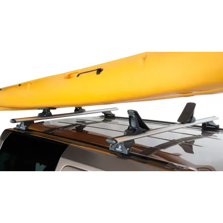 Porte kayak barre RHINO (fixé rail) par l'arrière (+HD-FK2 barreHD)
