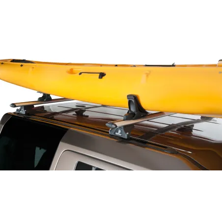 Porte kayak barre RHINO (fixé rail) par l'arrière (+HD-FK2 barreHD)