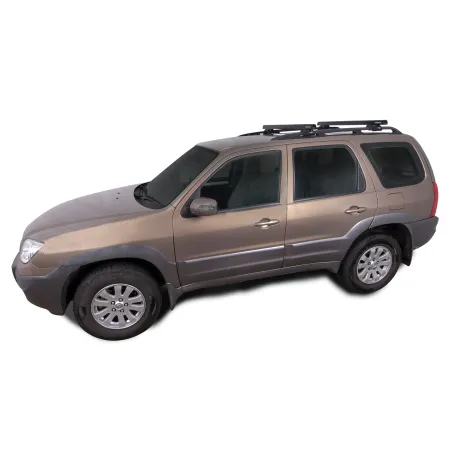 Kit 2 barres de toit noire 1120mm avec pieds CXB Heavy Duty Nissan Pathfinder Ti 1995-2001