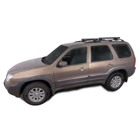 Kit 2 barres de toit noire 1120mm avec pieds CXB Heavy Duty Nissan Pathfinder Ti 1995-2001