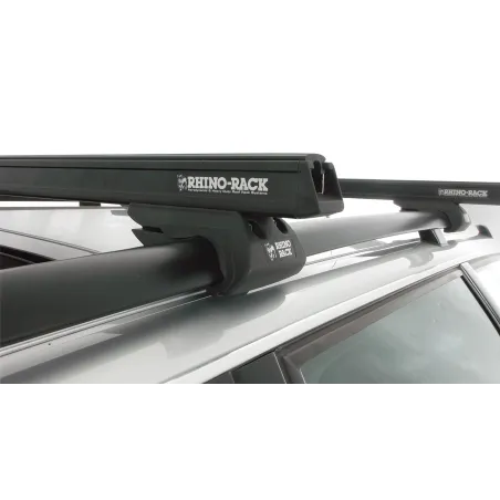 Kit 2 barres de toit noire 1120mm avec pieds CXB Heavy Duty Nissan Pathfinder Ti 1995-2001