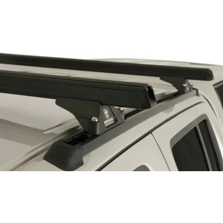 Kit 2 barres de toit noire 1375mm Heavy Duty RLTP Trackmount Nissan Navara D40 2005-2015