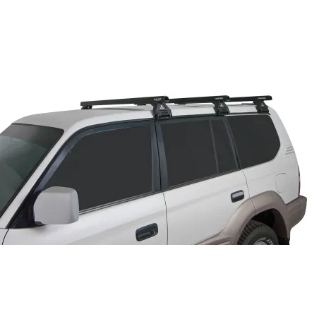 Kit 3 barres de toit noire 1375mm Heavy Duty RL110 Trackmount Toyota Land Cruiser 80 & 90
