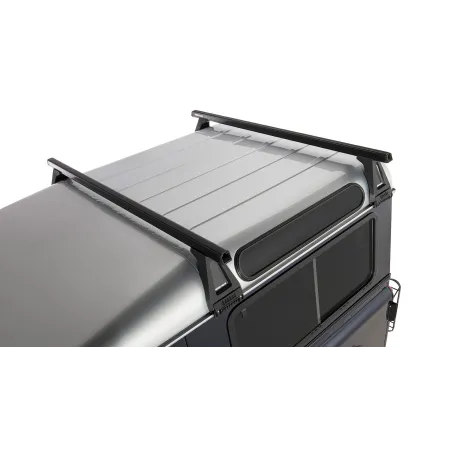 Kit 2 barres de toit noire Heavy Duty 1500mm avec pieds RL210 Land Rover Defender