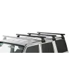 Kit 3 barres de toit noire Heavy Duty 1500mm avec pieds RL150 Toyota Land Cruiser série 76 2007-