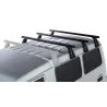 Kit 3 barres de toit noire Heavy Duty 1500mm avec pieds RL210 Toyota Land Cruiser série 78 2007-