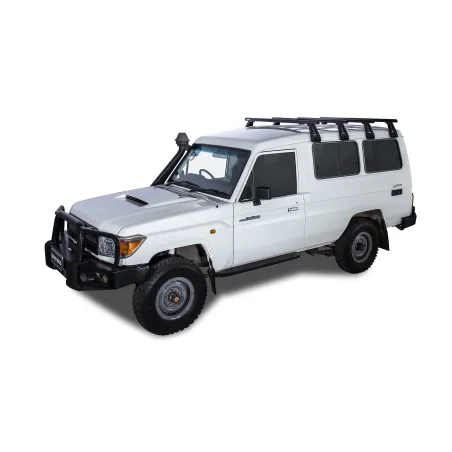 Kit 4 barres de toit noire Heavy Duty 1500mm avec pieds RL210 Toyota Land Cruiser série 78 2007-