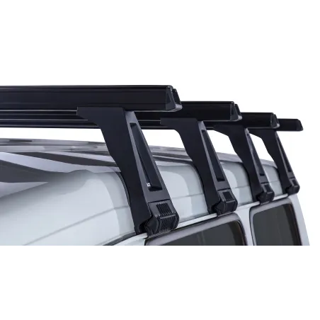 Kit 4 barres de toit noire Heavy Duty 1500mm avec pieds RL210 Toyota Land Cruiser série 78 2007-