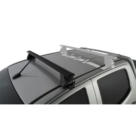 Kit 1 barre de toit avant noire Vortex 1260mm avec pieds 2500 Isuzu D-Max 2012-2020