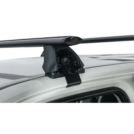 Kit 2 barres de toit noire Vortex 1260mm avec pieds 2500 Toyota Hilux Vigo 2005-2015