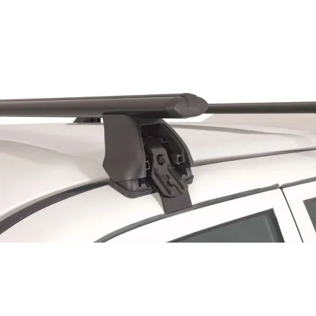 Kit 2 barres de toit noire Vortex 1260mm avec pieds 2500 Mitsubishi L200 K74 MK 1996-2006