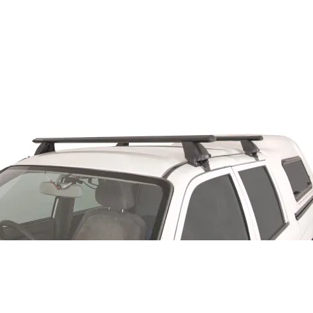 Kit 2 barres de toit noire Vortex 1260mm avec pieds 2500 Mitsubishi L200 K74 MK 1996-2006