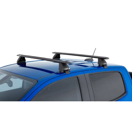 Kit 2 barres de toit noire Vortex 1260mm pied 2500 Isuzu D-Max 2012-2020