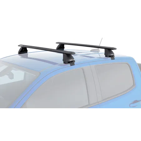 Kit 2 barres de toit noire Vortex 1260mm pied 2500 Isuzu D-Max 2012-2020