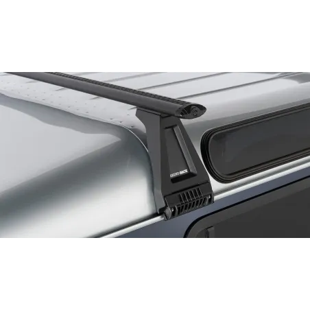 Kit 2 barres de toit noire Vortex 1500mm avec pieds RL210 Land Rover Defender