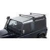 Kit 2 barres de toit noire Vortex 1500mm avec pieds RL210 Land Rover Defender