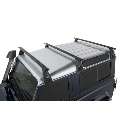 Kit 3 barres de toit 1500mm noire Vortex avec pieds RL210 Land Rover Defender 110 - 130 (Incl. HCPU) 1993-2020