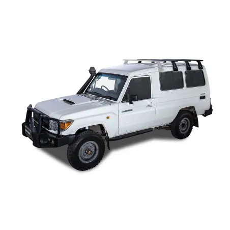 Kit 3 barres de toit 1500mm noire Vortex avec pieds RL210 Toyota Land Cruiser série 78 2007-