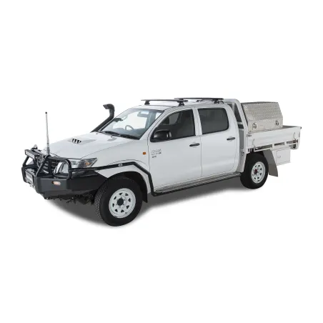 Kit 2 barres de toit noire Vortex 1370mmRLT600 Trackmount Toyota Hilux Vigo 2005-2015