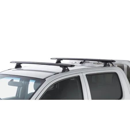 Kit 2 barres de toit noire Vortex 1370mmRLT600 Trackmount Toyota Hilux Vigo 2005-2015