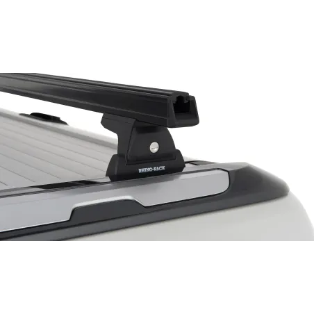 Kit 2 barres de toit noire Heavy Duty 1500mm avec pieds RLT600 Ford Ranger Wildtrak T6-T7-T8 2012-2022