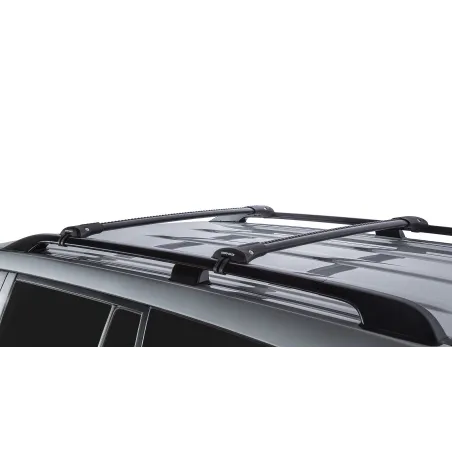 Kit 2 barres de toit noire 965 mm Vortex montage StealthBar Toyota Land Cruiser série 200 2007-2021