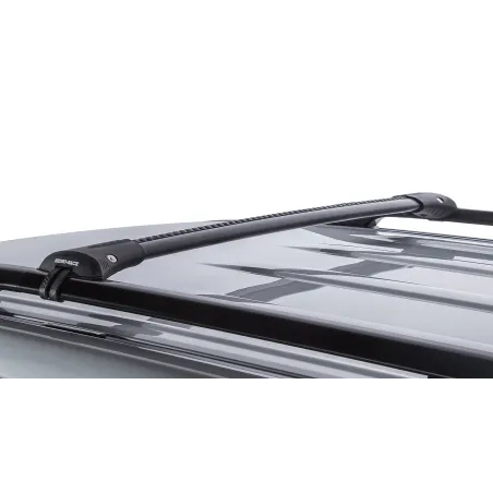 Kit 2 barres de toit noire 965 mm Vortex montage StealthBar Toyota Land Cruiser série 200 2007-2021