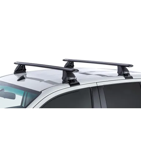 Kit 2 barres de toit noire Vortex 1260mm avec pieds 2500 Toyota Hilux Revo 2015-