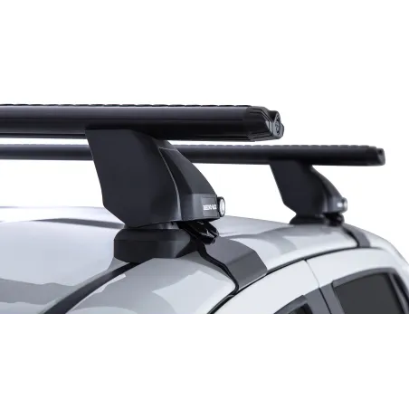 Kit 2 barres de toit noire Vortex 1260mm avec pieds 2500 Toyota Hilux Revo 2015-