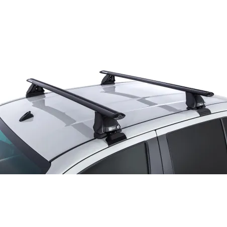 Kit 2 barres de toit noire Vortex 1260mm avec pieds 2500 Toyota Hilux Revo 2015-