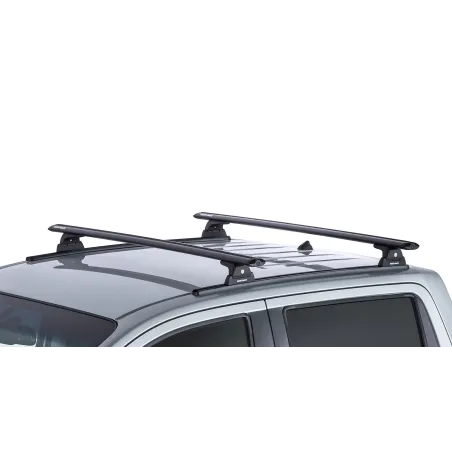 Kit 2 barres de toit noire Vortex 1260 mm RLT600 Trackmount Nissan Navara NP300 2015-2021