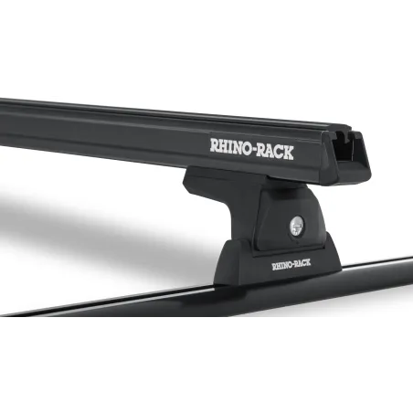 Kit 2 barres de toit noire 1250mm Heavy Duty RLT600 Trackmount Nissan Navara NP300 2015-2021