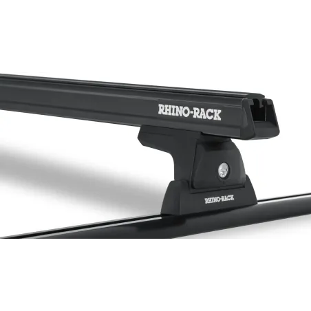 Kit 2 barres de toit noire 1250mm Heavy Duty RLT600 Trackmount Nissan Navara NP300 2015-2021