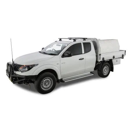 Kit 2 barres de toit noire Vortex 1260 mm RLT600 Ditch Mount Mitsubishi L200 Gen V MQ-MR 2015-